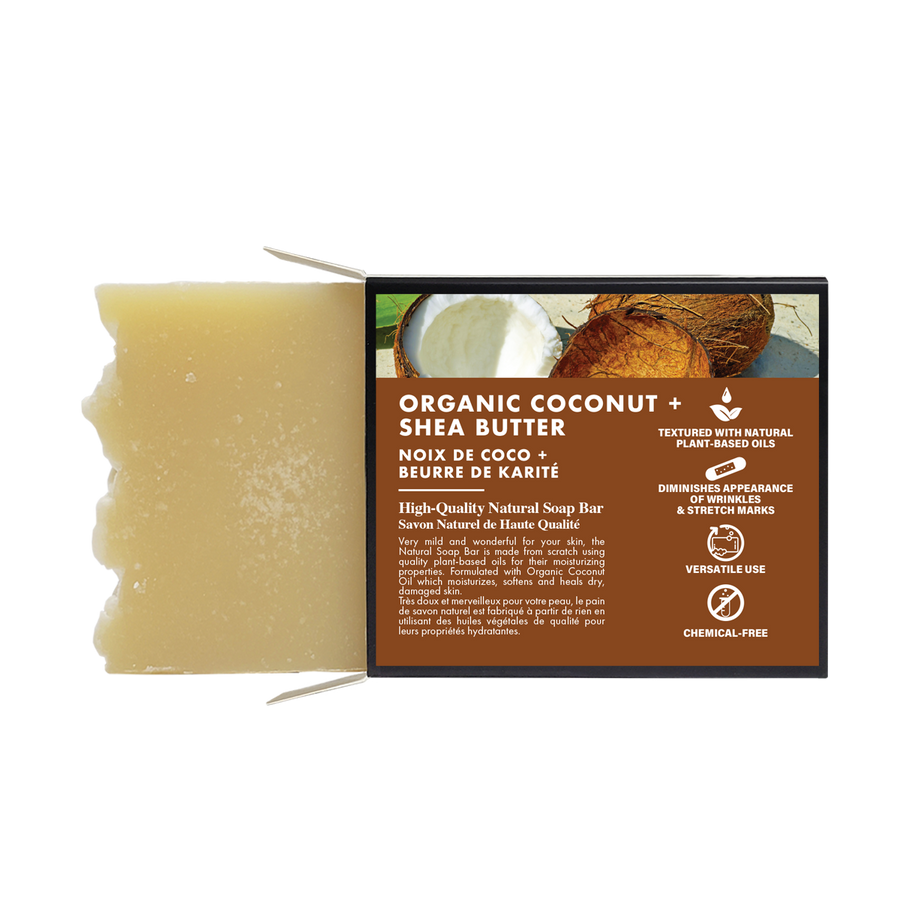 All Natural Organic Coconut & Shea Butter Soap Bar 120g