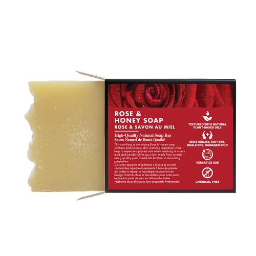 All Natural Rose & Honey Soap Bar 120g